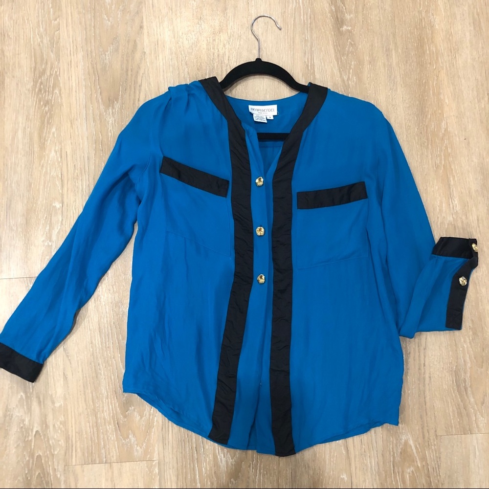 Vintage Henri Bendel chiffon top- 100% silk